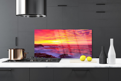 Panel Szklany Abstrakcyjny Zachód Słońca