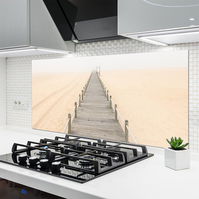 Panel Szklany do Kuchni Most nad Piaszczystym Brzegiem