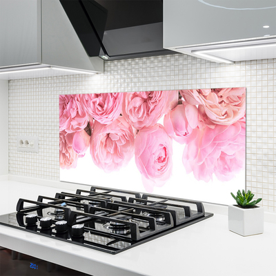 Panel Szklany do Kuchni Aksamitne Róże w Ogrodzie