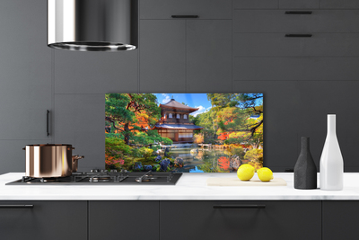 Panel Szklany do Kuchni Japoński Ogród Zen