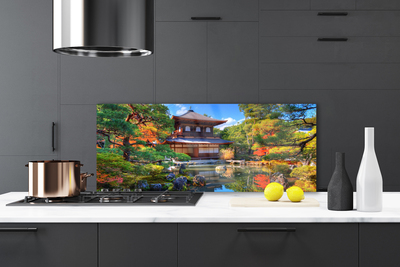 Panel Szklany do Kuchni Japoński Ogród Zen