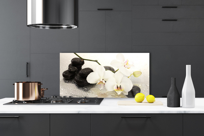 Szkło Ozdobne do Kuchni Egzotyczny Biały Storczyk