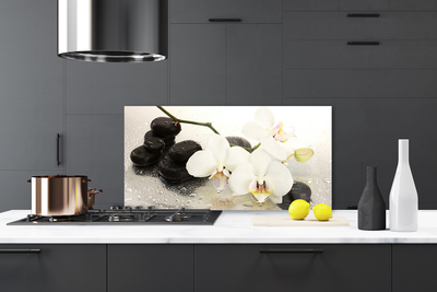 Szkło Ozdobne do Kuchni Egzotyczny Biały Storczyk