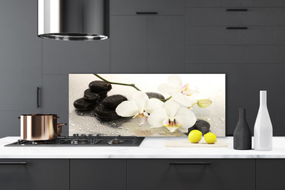 Szkło Ozdobne do Kuchni Egzotyczny Biały Storczyk