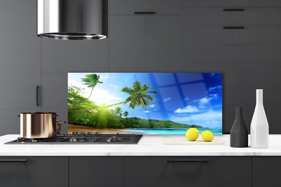 Panel Szklany Tropikalna Panorama Wybrzeża