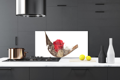 Panel nad blat kuchenny Czerwona Róża w Kroplach Rosy