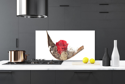 Panel nad blat kuchenny Czerwona Róża w Kroplach Rosy