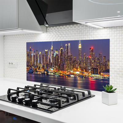 Panel Szklany Światła Wielkiego Miasta