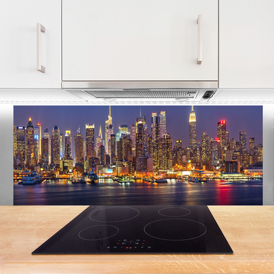 Panel Szklany Światła Wielkiego Miasta