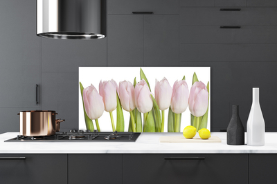 Dekor Szklany do Kuchni Wiosenny Powiew Tulipanów