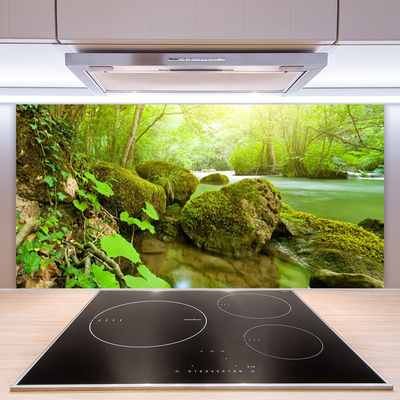 Panel Szklany do Kuchni Spokój Płynącej Wody