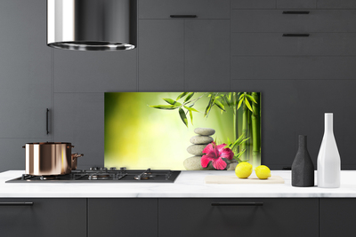 Panel Szklany Harmonijna Kompozycja Zen: Bambus I Kamienie