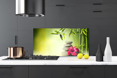 Panel Szklany Harmonijna Kompozycja Zen: Bambus I Kamienie