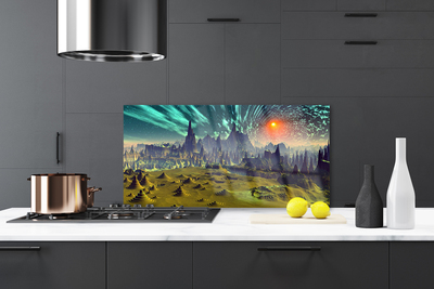 Dekor Szklany do Kuchni Modernistyczna Kompozycja Graficzna