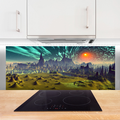 Dekor Szklany do Kuchni Modernistyczna Kompozycja Graficzna