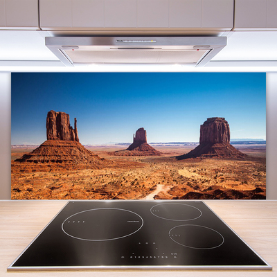 Szkło Dekoracyjne do Kuchni Skaliste Góry Na Pustyni