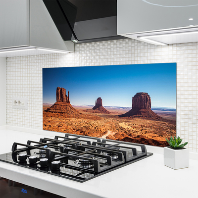 Szkło Dekoracyjne do Kuchni Skaliste Góry Na Pustyni