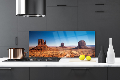 Szkło Dekoracyjne do Kuchni Skaliste Góry Na Pustyni