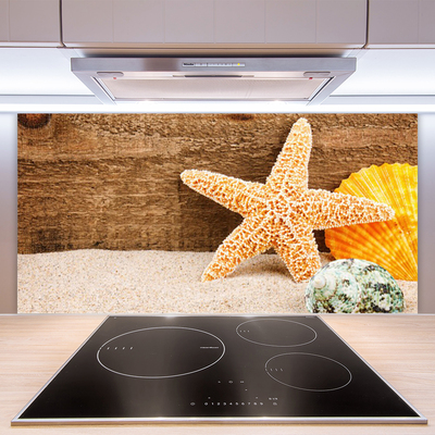 Szkło Dekoracyjne do Kuchni Skarby Morza Na Piasku