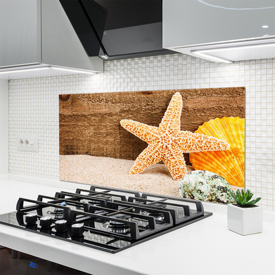 Szkło Dekoracyjne do Kuchni Skarby Morza Na Piasku