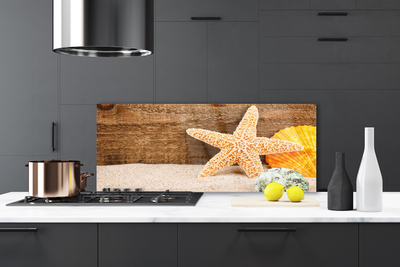 Szkło Dekoracyjne do Kuchni Skarby Morza Na Piasku