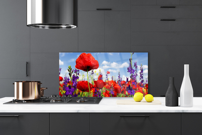 Dekor Szklany do Kuchni Wyrafinowany Bukiet Ścienny