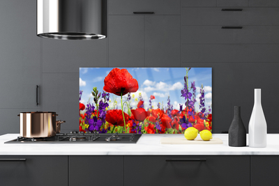 Dekor Szklany do Kuchni Wyrafinowany Bukiet Ścienny