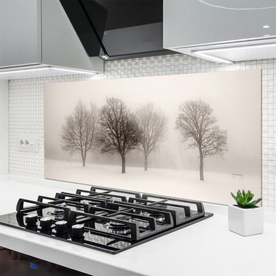 Panel Szklany Zimowa Cisza W Lesie