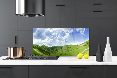 Panel Szklany Szczyty Gór Nad Polami