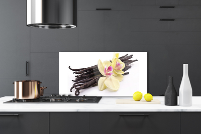 Panel Szklany do Kuchni Kwiatowy Ornament Ścienny