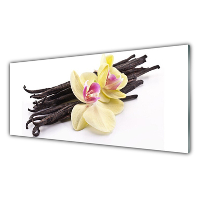 Panel Szklany do Kuchni Kwiatowy Ornament Ścienny