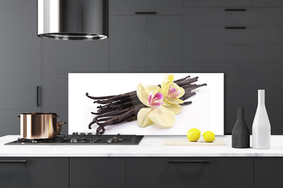 Panel Szklany do Kuchni Kwiatowy Ornament Ścienny