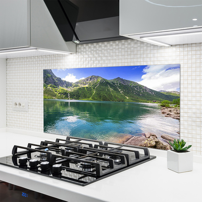 Panel Szklany do Kuchni Odbicie Gór W Lustrze Wody