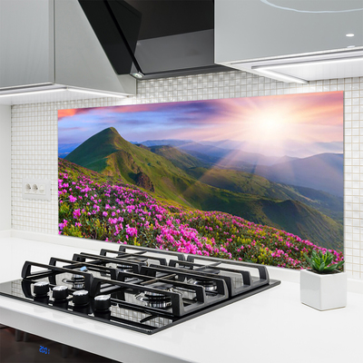 Panel nad blat kuchenny Kwiatowy Dywan U Stóp Gór