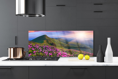 Panel nad blat kuchenny Kwiatowy Dywan U Stóp Gór