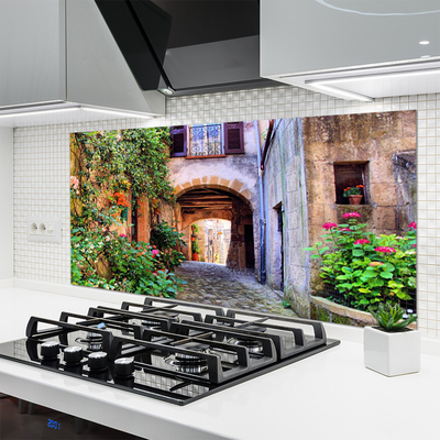 Panel Szklany Romantyczna Ścieżka W Mieście