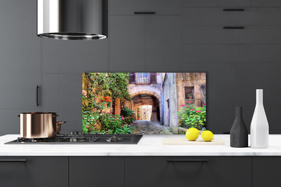 Panel Szklany Romantyczna Ścieżka W Mieście