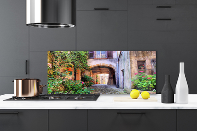 Panel Szklany Romantyczna Ścieżka W Mieście