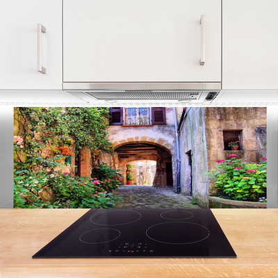 Panel Szklany Romantyczna Ścieżka W Mieście