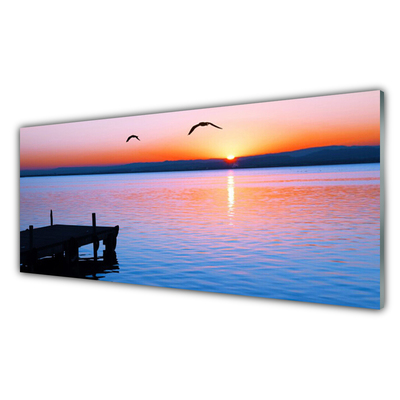Panel Szklany Morze Molo Słońce Krajobraz