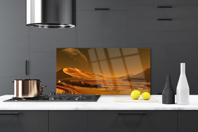 Szkło do Kuchni na Ścianę Gwieździste Niebo Nad Pustynią