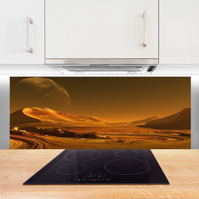 Szkło do Kuchni na Ścianę Gwieździste Niebo Nad Pustynią