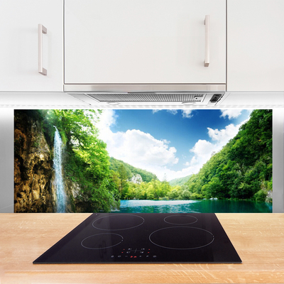 Szkło do Kuchni na Ścianę Harmonijny Krajobraz Alpejski