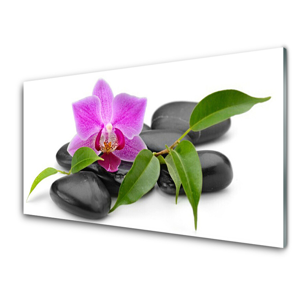 Panel Szklany Kwiat Orchidea Sztuka