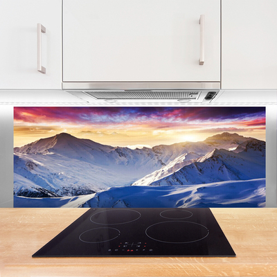 Panel Szklany Majestat Śnieżnych Szczytów