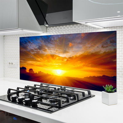 Szkło nad Blatem Złoty Zachód Nad Horyzontem