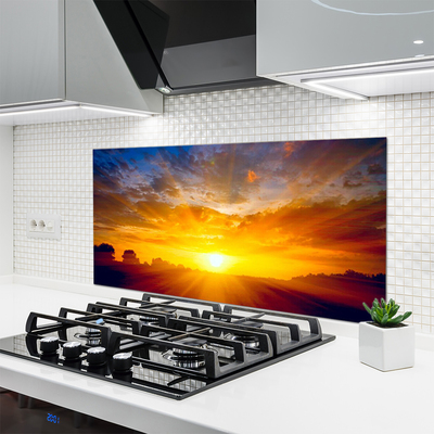 Szkło nad Blatem Złoty Zachód Nad Horyzontem