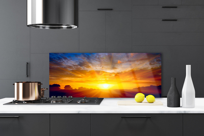 Szkło nad Blatem Złoty Zachód Nad Horyzontem