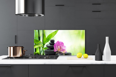 Szkło Ozdobne do Kuchni Graficzny Motyw Bambusa