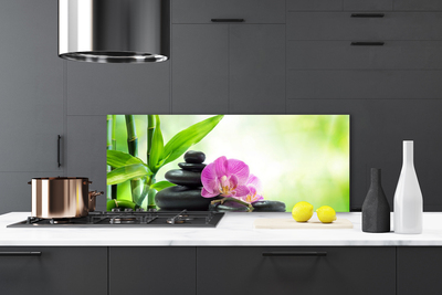 Szkło Ozdobne do Kuchni Graficzny Motyw Bambusa